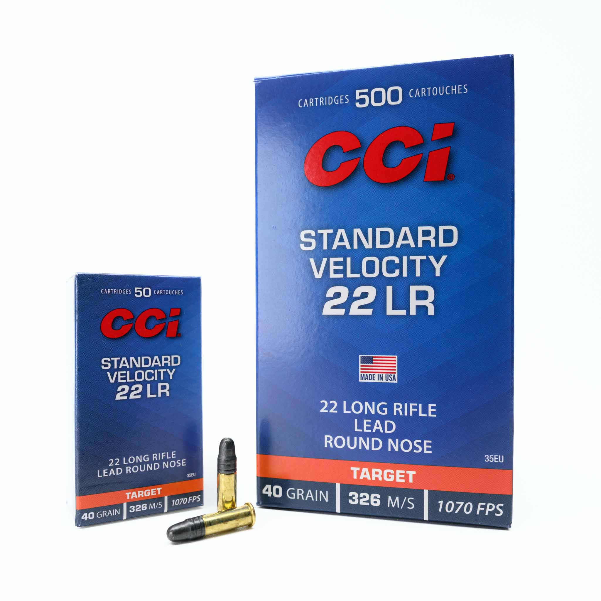 CCI .22 LR 40gr Standard Velocity LRN 2 CCI .22 LR 40gr Standard Velocity Lead Round Nose – CCI-35EU