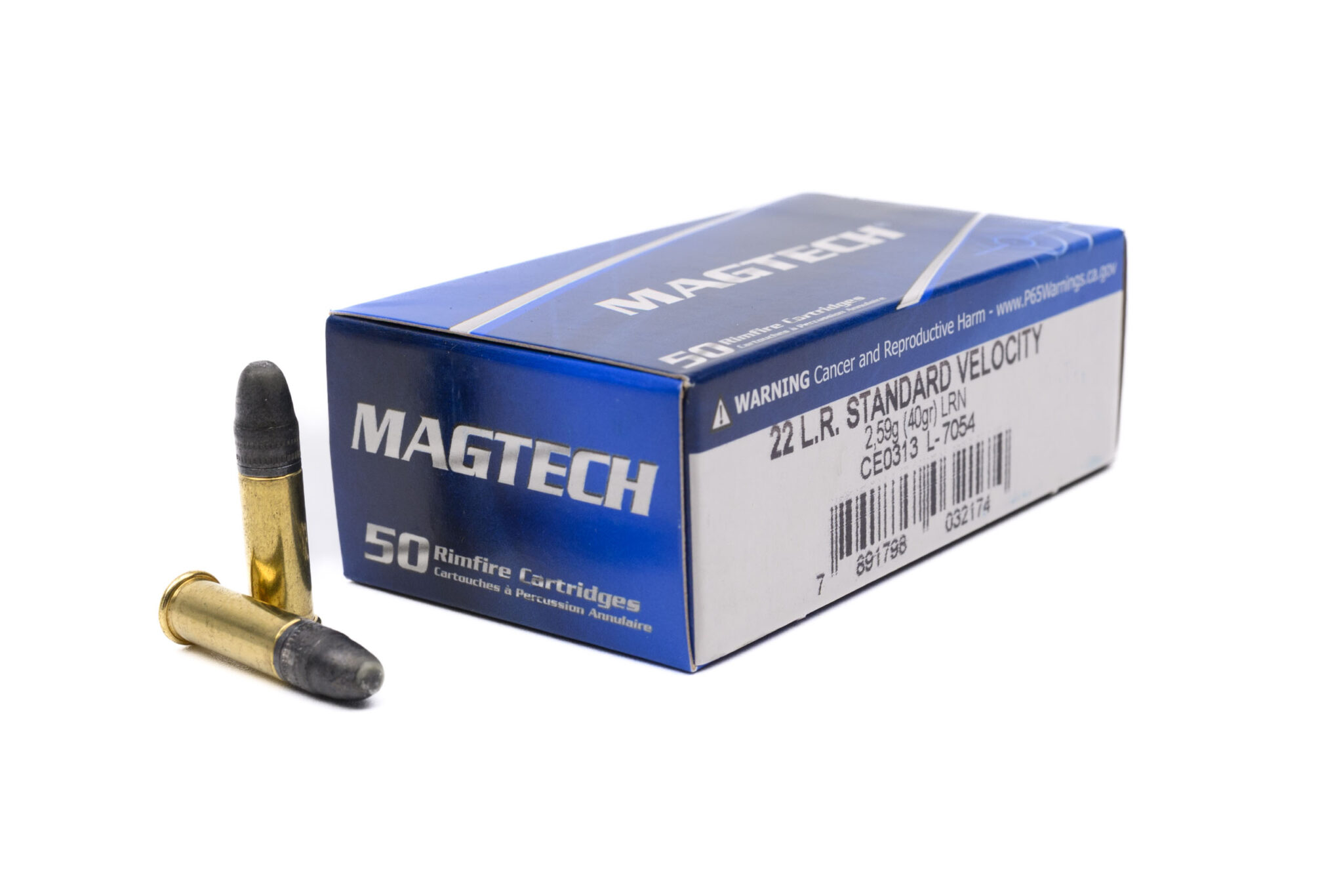 MAGTECH .22 LR Standard Velocity LRN 2,6g/40grs 3 MAGTECH .22 LR Standard Velocity Lead Round Nose 2,6g/40grs – MT-22B