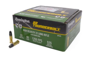 REMINGTON .22 lr Thunderbolt, 40 Grain, Lead Round Nose, 1255 fps – 525 Stück – REM-21271