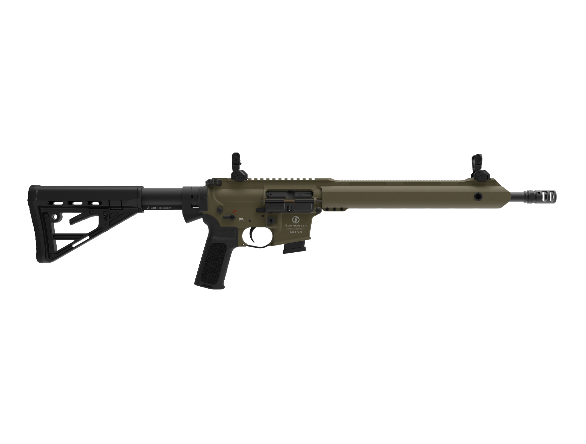 SCHMEISSER AR15-9 SPORT M – CERAKOTE OD GREEN / 9x19 / 14,5" | 370mm 3 SCHMEISSER AR15-9 SPORT M – CERAKOTE OD GREEN / 9×19 / 14,5″ | 370mm – 03-0256MODG