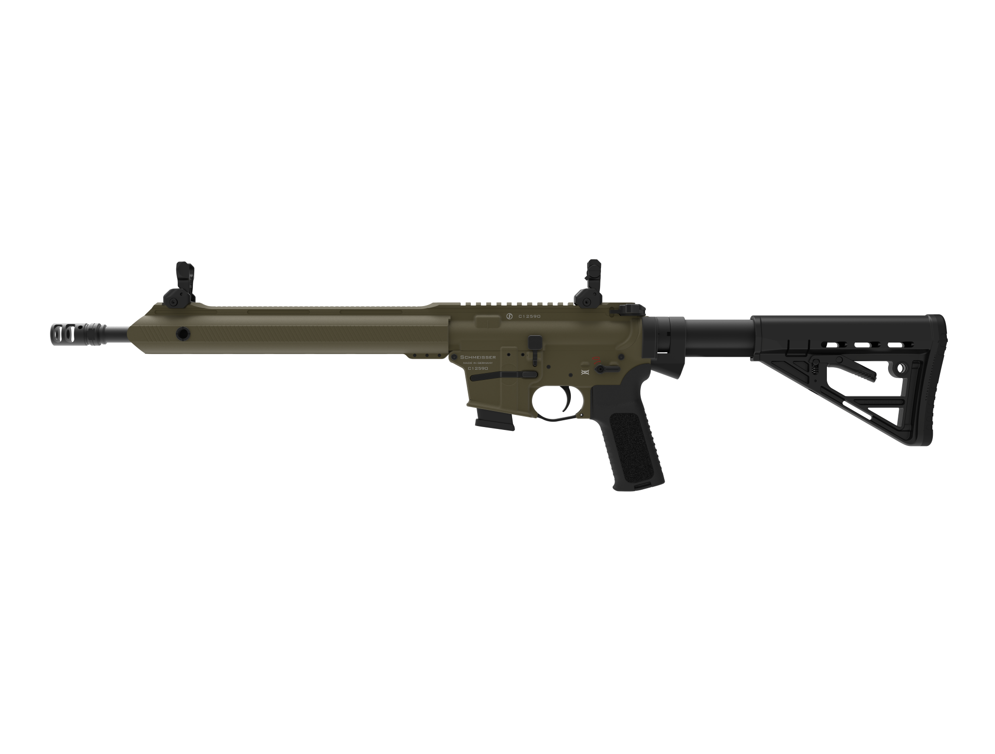 SCHMEISSER AR15-9 SPORT M – CERAKOTE OD GREEN / 9x19 / 14,5" | 370mm 4 SCHMEISSER AR15-9 SPORT M – CERAKOTE OD GREEN / 9×19 / 14,5″ | 370mm – 03-0256MODG