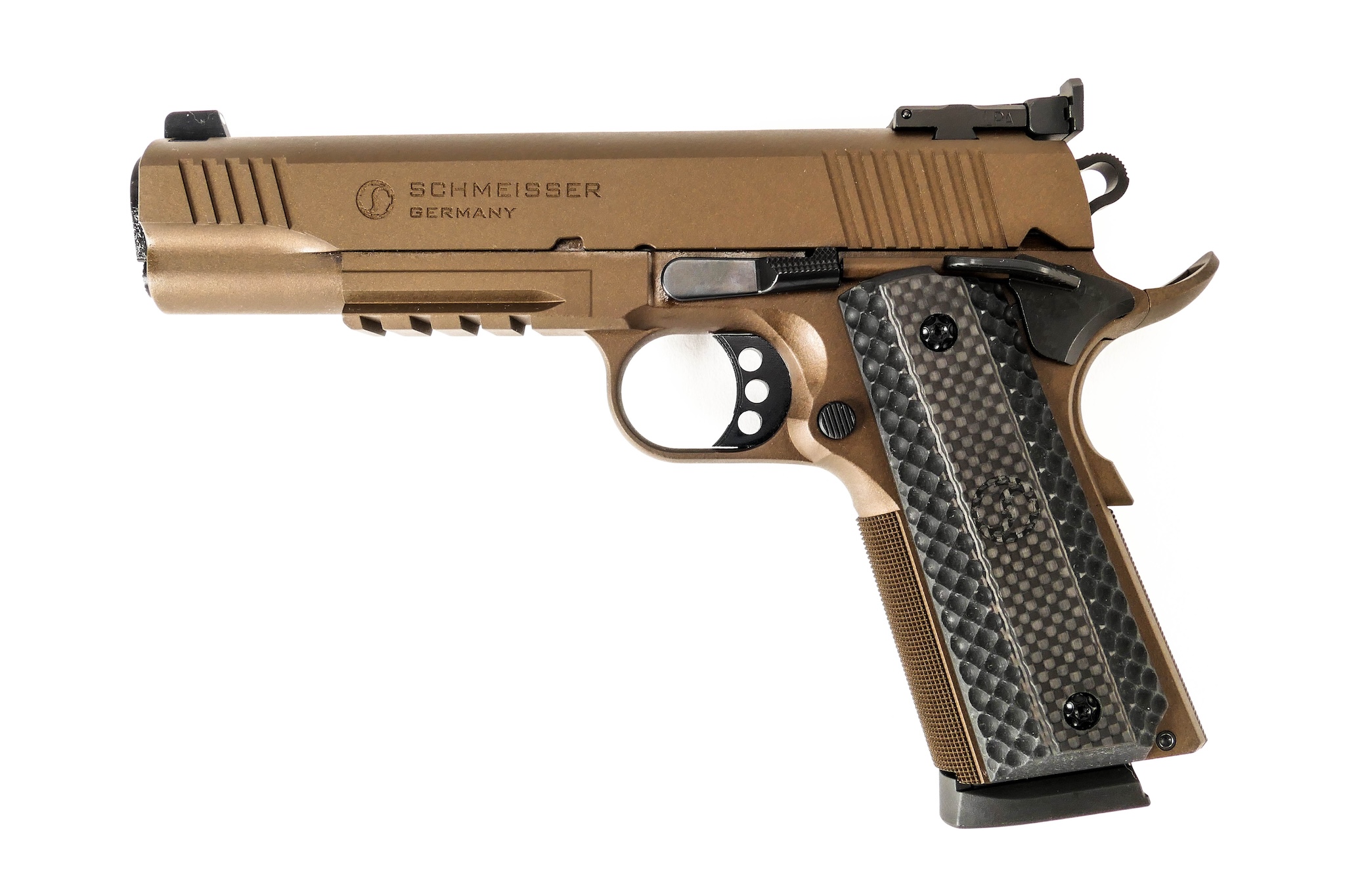 SCHMEISSER HUGO 1911 – CERAKOTE THUNDER BRONZE / .45 ACP / 5" | 127mm 4 SCHMEISSER HUGO 1911 – CERAKOTE THUNDER BRONZE / .45 ACP / 5″ | 127mm – 10-0132