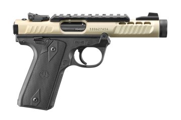 RUGER PISTOLE MARK IV 22/45 LITE .22 LR 4,4″/11,18CM CHAMPAGNE ANODIZED 1/2″-28 – RUG-43955