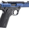 RUGER PISTOLE MARK IV 22/45 LITE .22 LR 4,4"/11,18CM BLAU ANODIZED 1/2"-28 2 RUGER PISTOLE MARK IV 22/45 LITE .22 LR 4,4″/11,18CM BLAU ANODIZED 1/2″-28 – RUG-43961